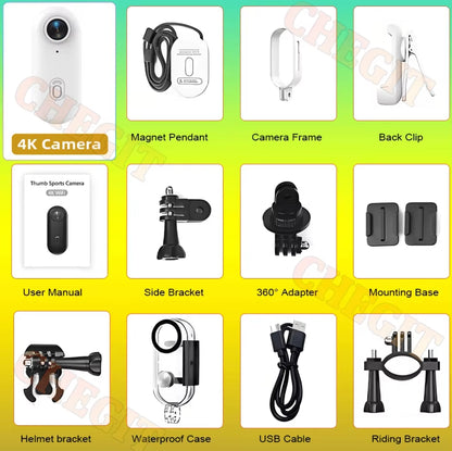 4K Motorcycle Mini Recorder Finger WIFI Action Camera Lightweight POV Motorcycle Road Sport Cam Bicycle Vlog Pet Body Camera