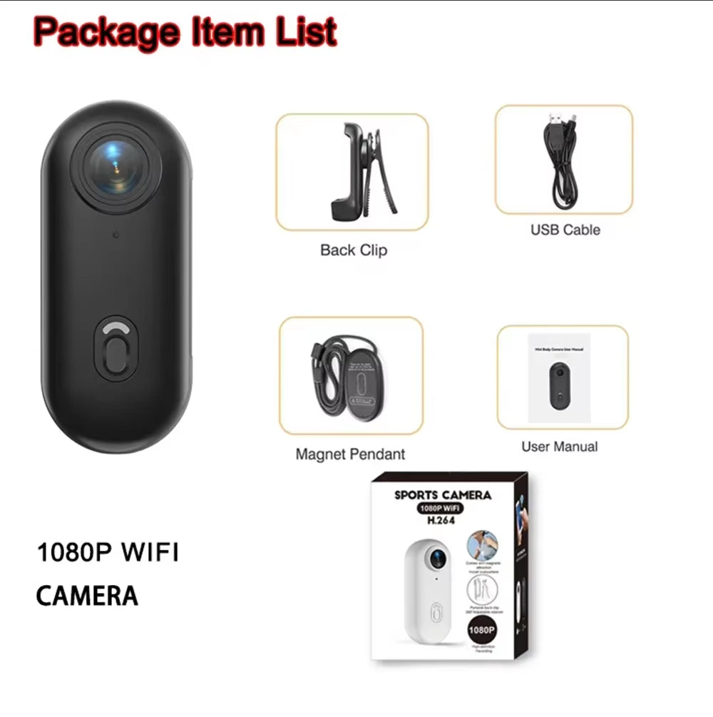 4K Motorcycle Mini Recorder Finger WIFI Action Camera Lightweight POV Motorcycle Road Sport Cam Bicycle Vlog Pet Body Camera